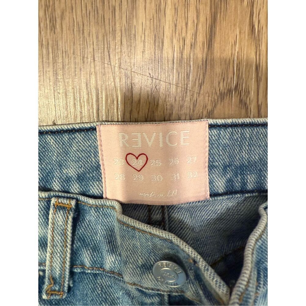 Revice Love at First Sight Jeans 24x28 Blue Denim Patchwork Rework Y2K Retro - Picture 7 of 7